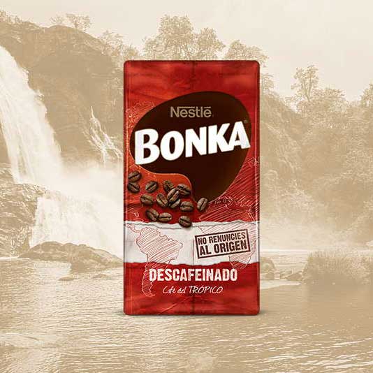 Café Bonka descafeinado trópico en Santiago